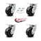Service Caster 6 Inch Extra Heavy Duty Phenolic Swivel Caster Set with Swivel Locks, 4PK SCC-KP92S630-PHR-BSL-4 - alternate 6